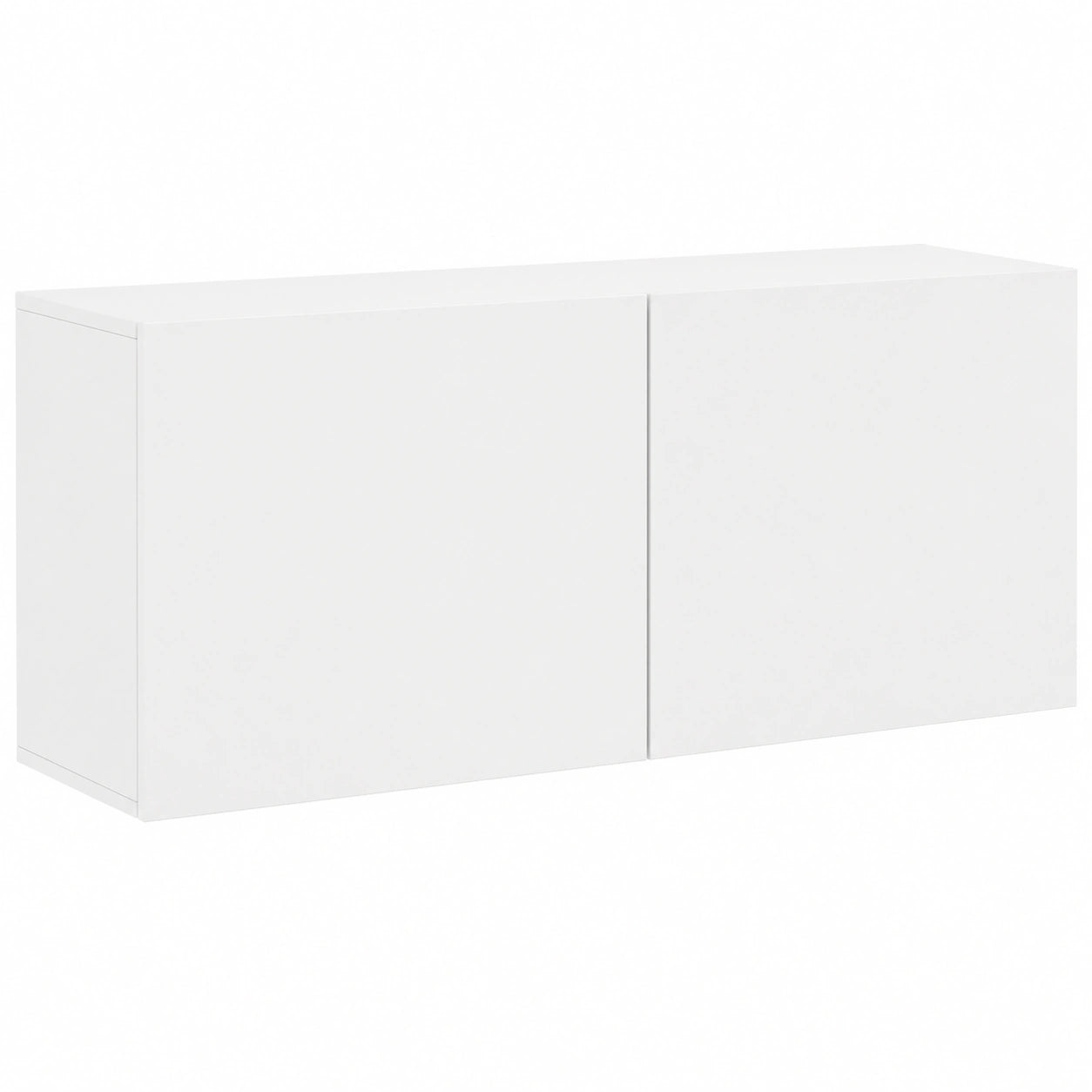 Mueble de TV de Pared con Almacenamiento, Armario Flotante para Salón, Blanco