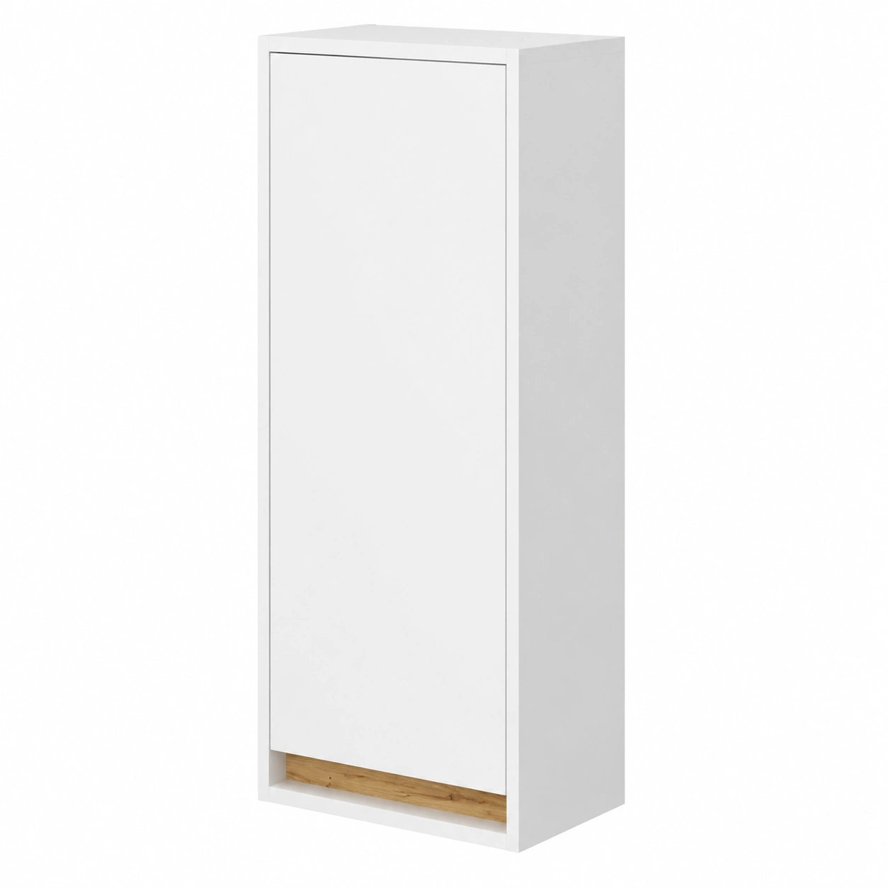 Armario de Baño Blanco Brillante y Roble para Montaje en Pared