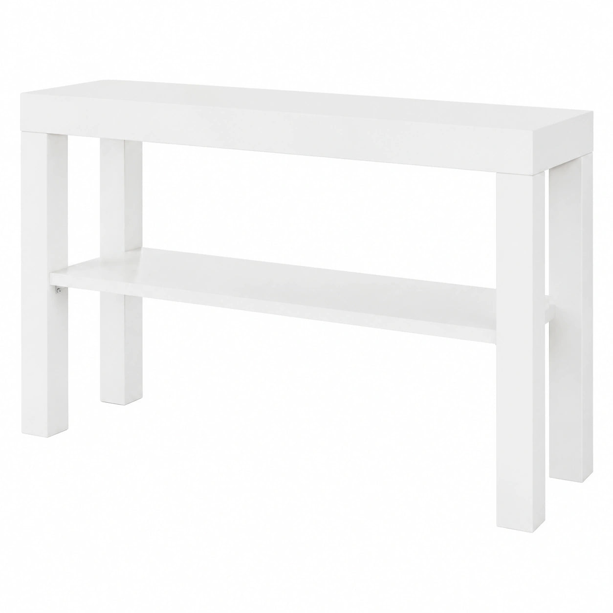 Mesa Auxiliar IKEA Blanco con Estante 90x26x45 cm
