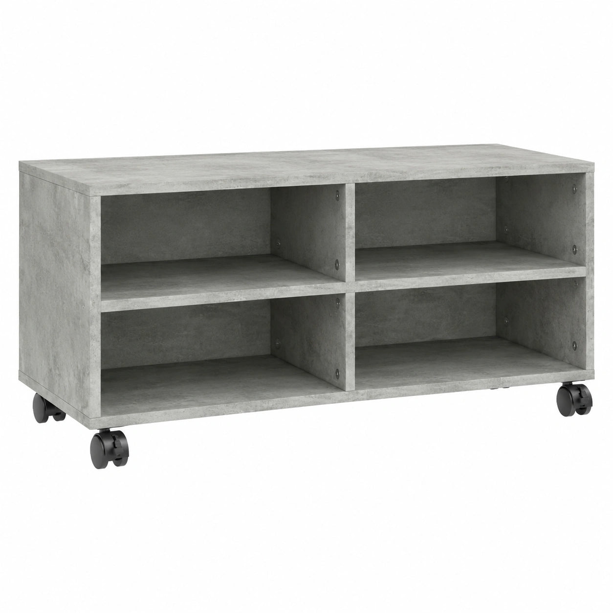 Mueble para TV con Ruedas Diseño Moderno 90x35x35cm en Gris Hormigón
