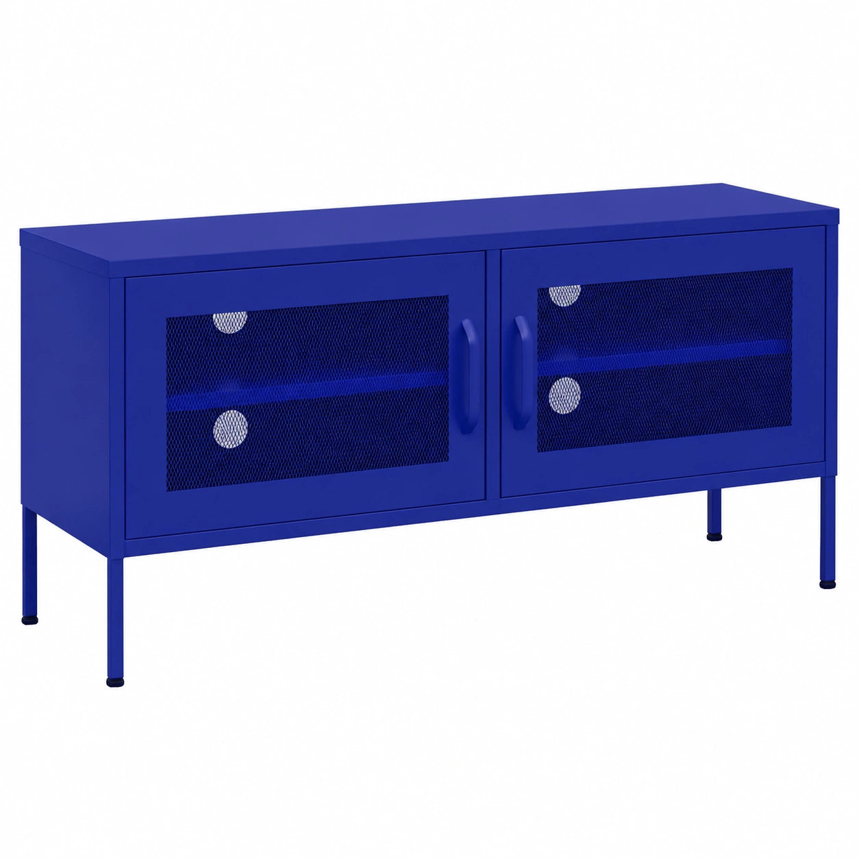 vidaXL Mueble para TV Azul Marino con Estantes 105x35x50 cm