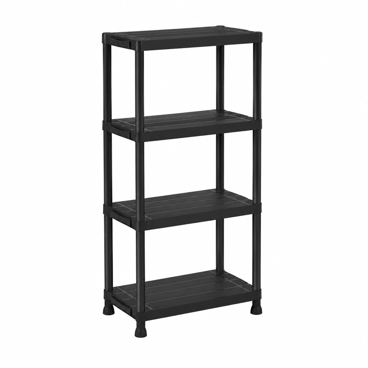 Juego de 2 Estanterías Modulares de Plástico Resistente 130x60x30 cm para Uso Interior y Exterior