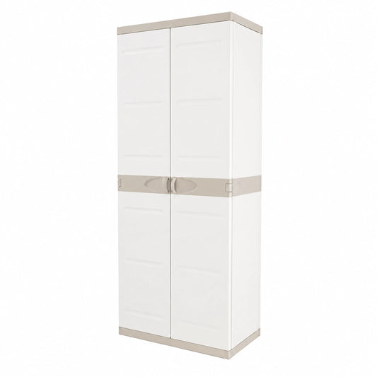 Armario Escobero Plastiken Titanio Beige 70x44x176 cm