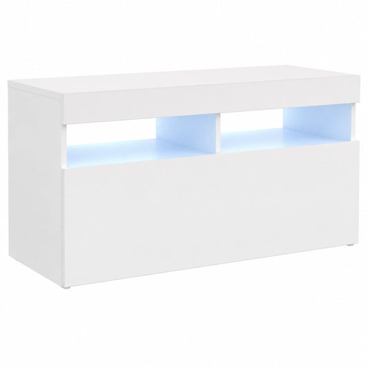 Mueble para TV con LED Blanco Brillante 90x35x40 cm