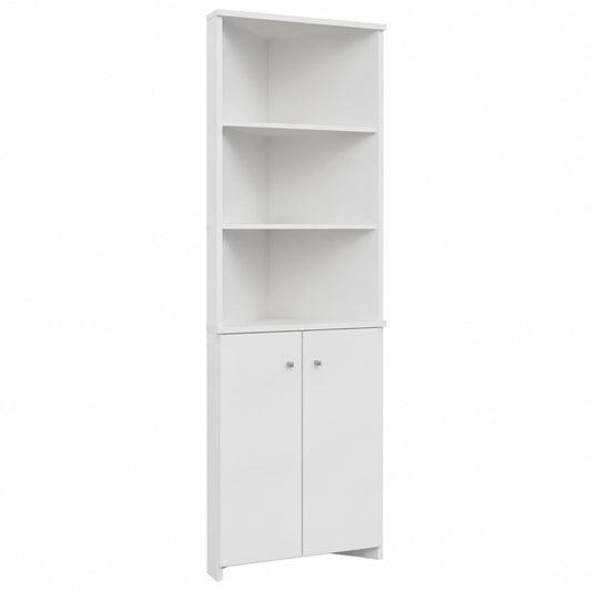 Armario de Baño Vicco Fynn Blanco 51.5x175 cm con 2 Puertas, Esquinero de Montaje en Pared