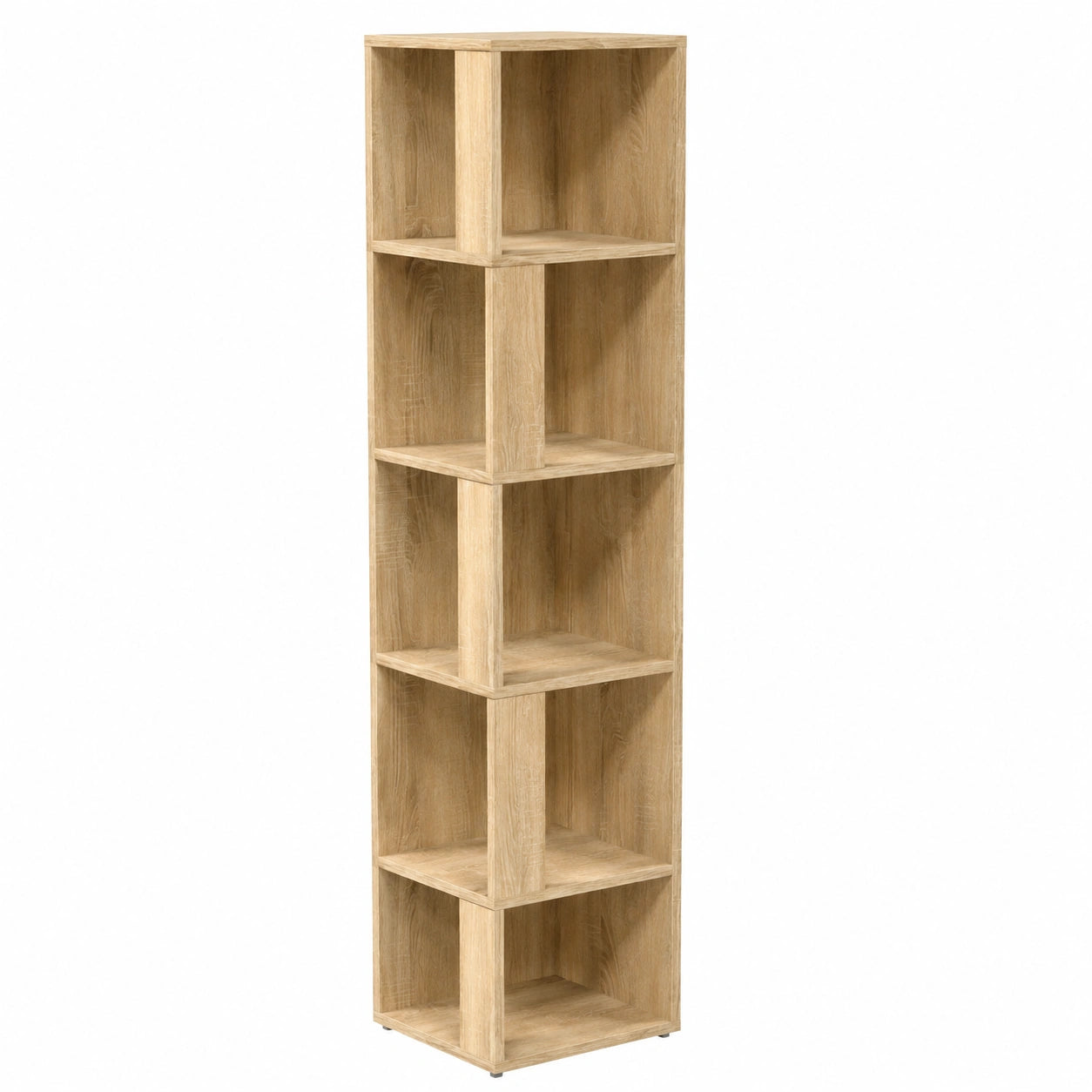 Estantería de Esquina vidaXL Roble Sonoma 33x33x164,5 cm para Almacenamiento y Decoración