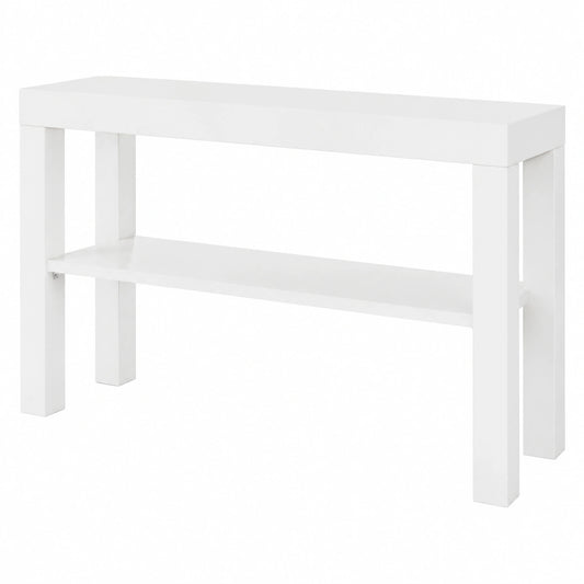 Mesa Auxiliar IKEA Blanco con Estante 90x26x45 cm