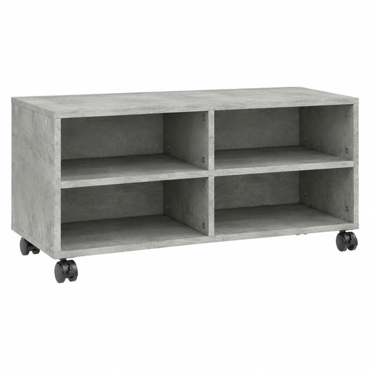 Mueble para TV con Ruedas Diseño Moderno 90x35x35cm en Gris Hormigón