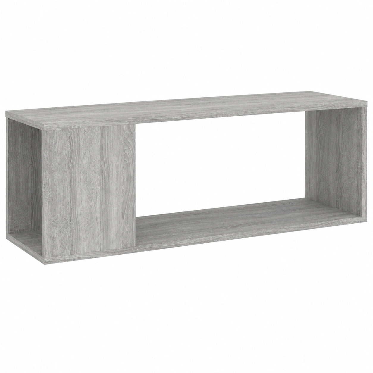 Mueble de TV de Madera Gris Sonoma con Almacenamiento 100x24x32 cm