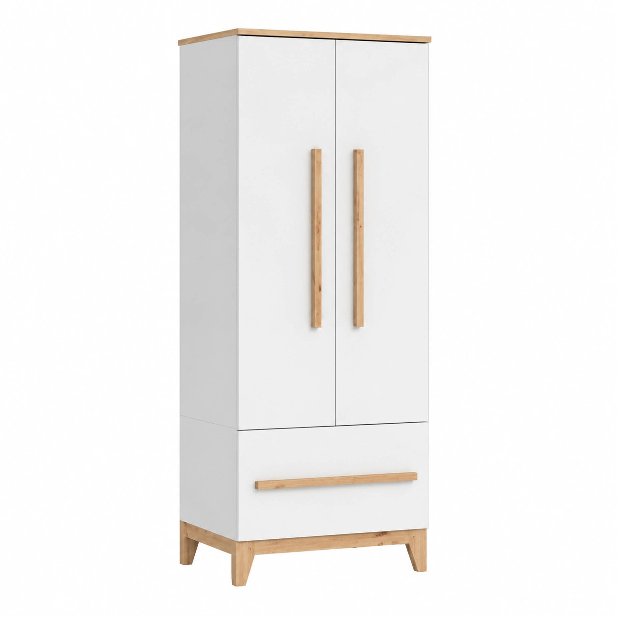 Armario Infantil Mailo Blanco con 4 Cajones, 70 x 186.8 cm