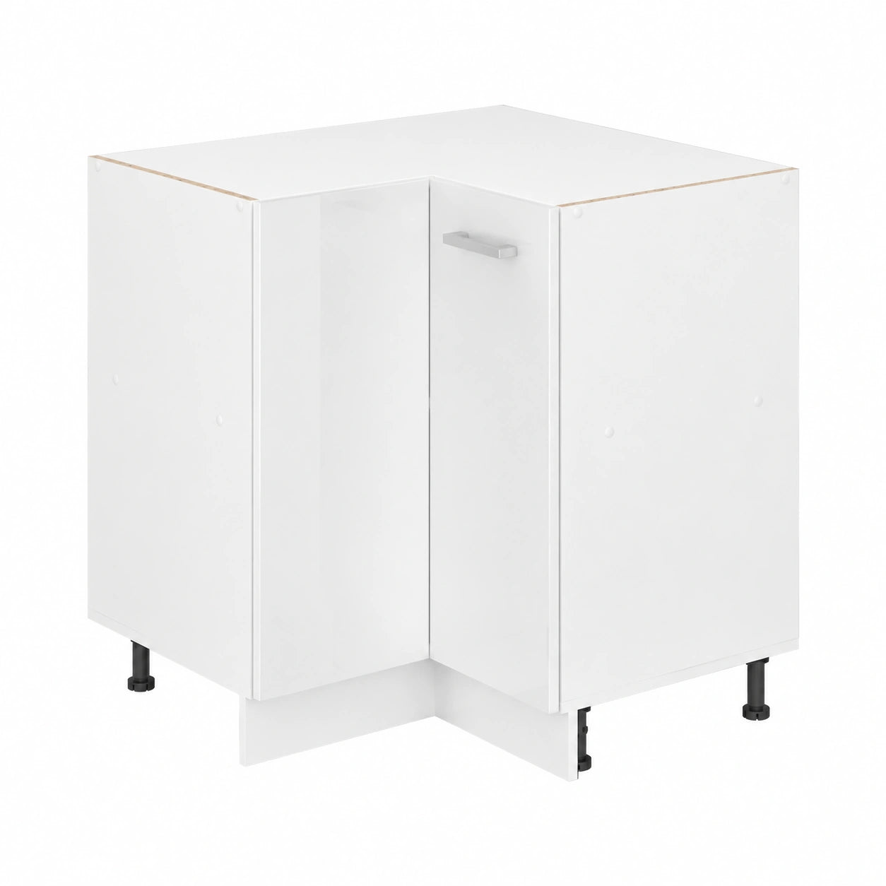 Vicco Armario de Esquina Modular R-Line, Blanco Brillante, 75.6 cm para Cocinas Personalizables