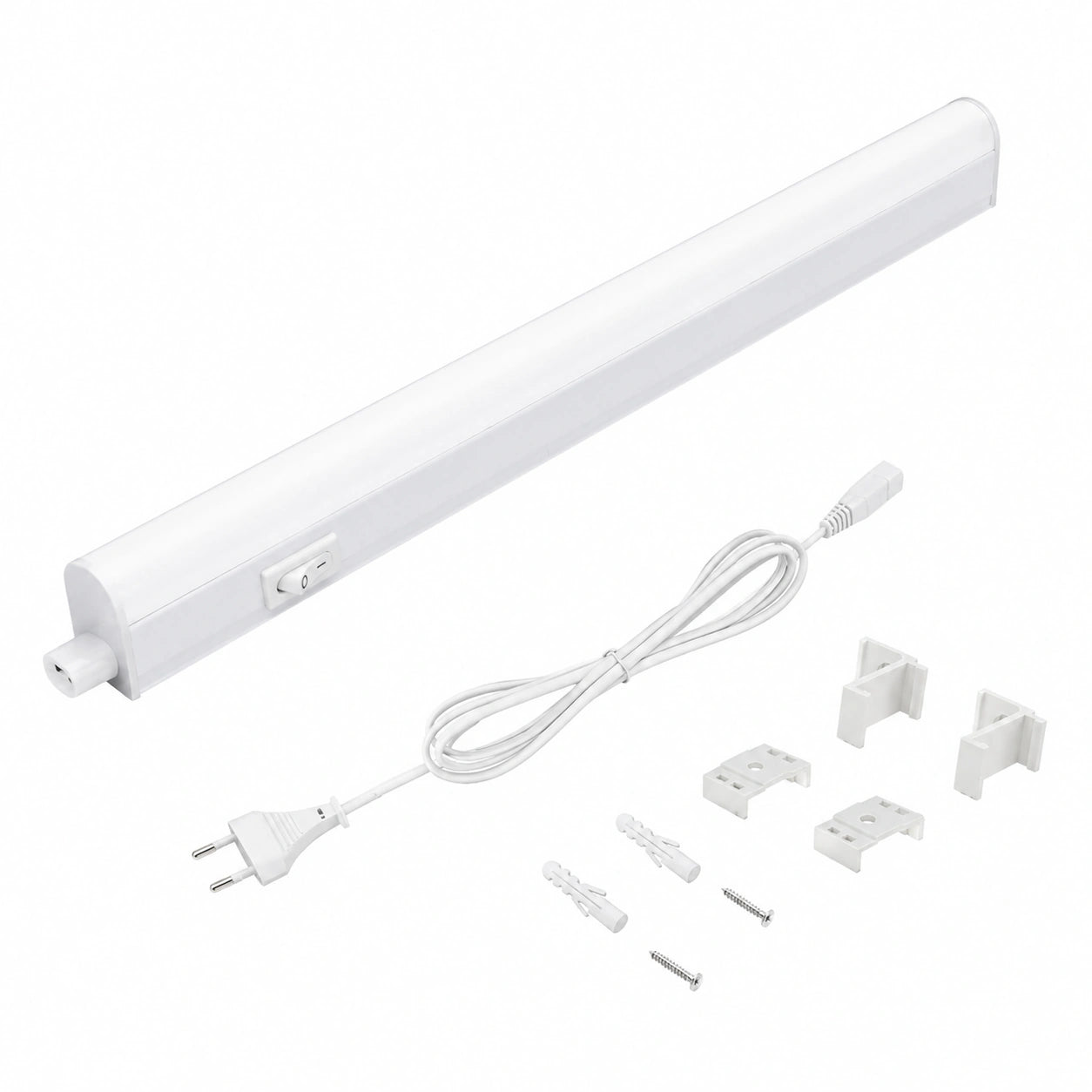 Luz LED Bajo Mueble 5W 4000K, Barra Blanca 31.5 cm, Ideal para Cocina y Armario