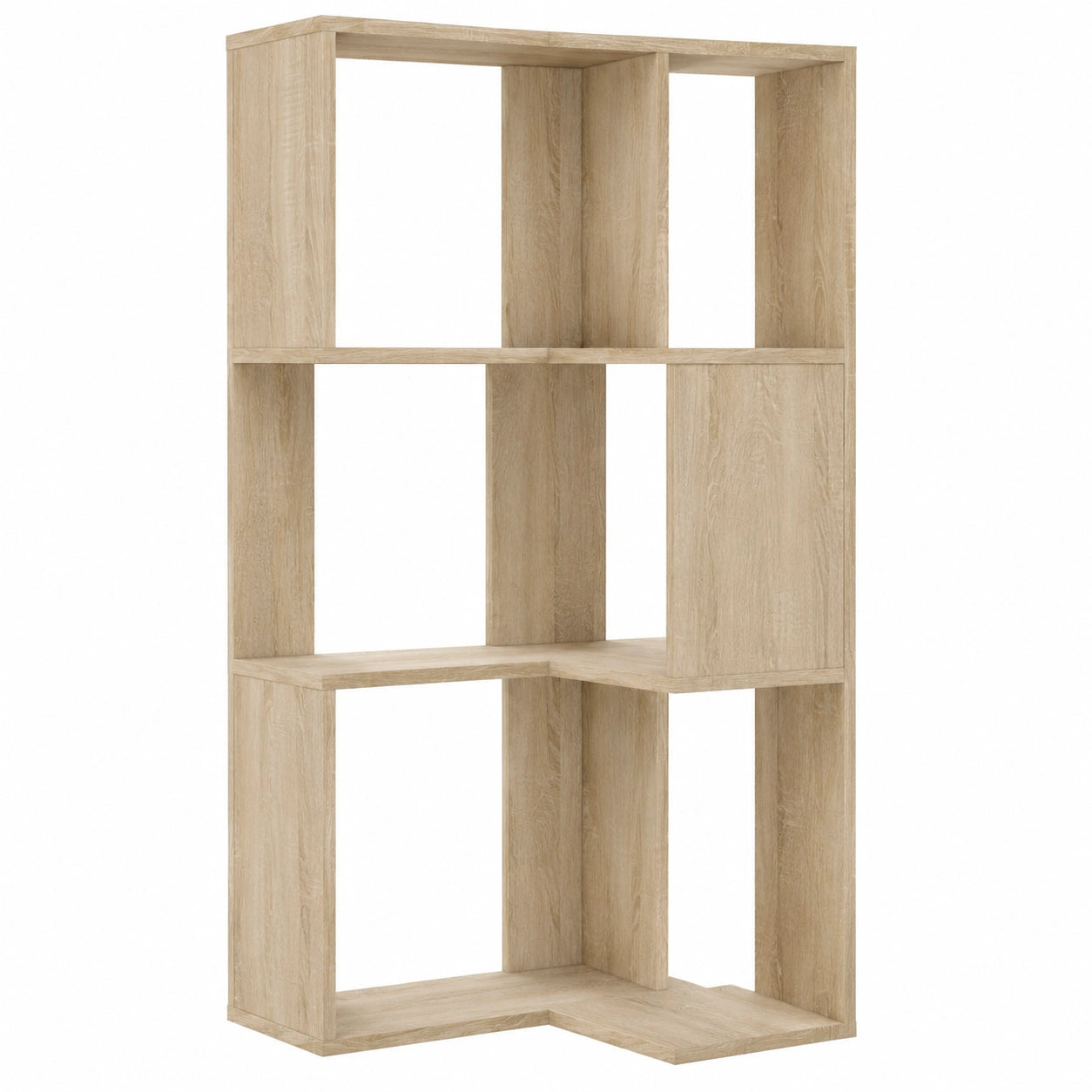 Estantería de Esquina de Madera Roble Sonoma con 3 Niveles 50x50x102cm