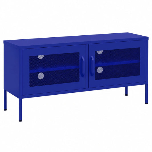 vidaXL Mueble para TV Azul Marino con Estantes 105x35x50 cm